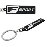 1 Set F Sport Metal Black Key Chain Fob Ring Keychain for Lexus RX CT200h GS350