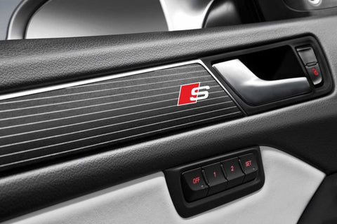 Red S Logo Sport Chrome Badge Emblem For Audi S S4 S5 S6 S8 A4 A6 A8 TT R8 Quattro