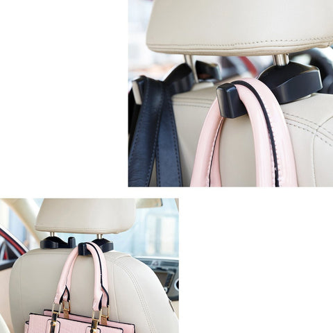 2 Pieces Pack Universal Car Back Seat Headrest Hanger Holder Hooks For Bag Purse Cloth Grocery