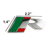 1x R Emblem Badge Metal Decal Sticker for JAGUAR Body Rear Trunk XF XE XKR XJR