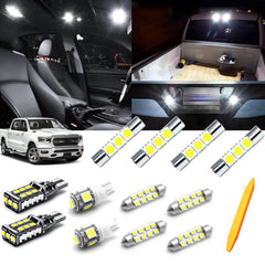 White LED Interior Lights Package License For Chevy Silverado 1500 2500 2007-13