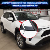 Exterior Front Side Door Window A Pillar Molding Cover Trim For Toyota RAV4 2019-2024, Glossy Black