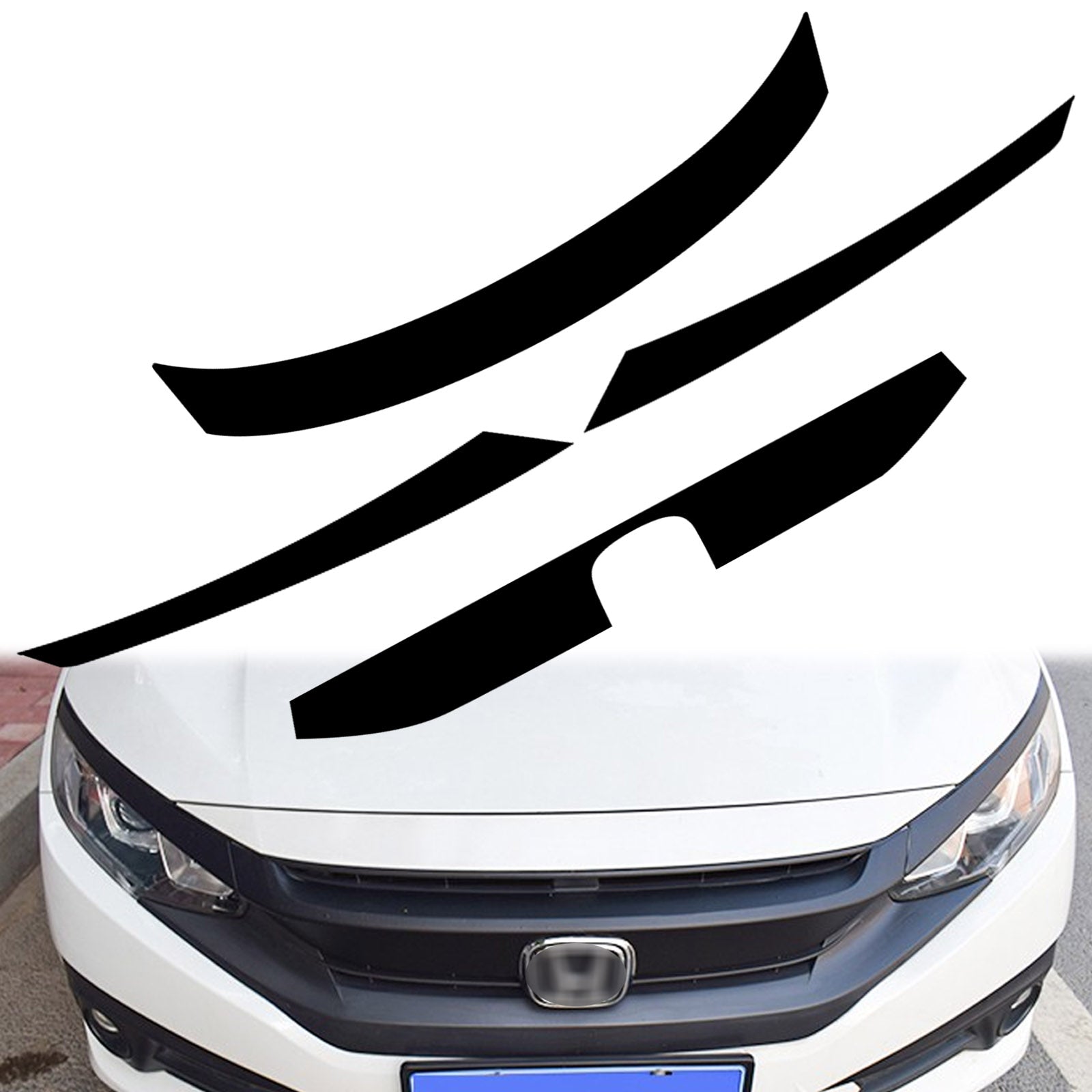 Honda Accord Sedan, Precut Front Grill Chrome Delete Blackout Wrap Kit