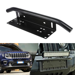 Front Hood Bumper License Plate Bracket Holder Compatible with Most cars, Jeep, Truck, Pickup, SUV, 4x4 -No Drill (Black)