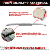 Glossy Black V Style Rear Roof Window Windshield Deflector Spoiler Visor Decoration Cover Trim For 2018-2024 Toyota Camry