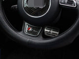 Xotic Tech Carbon Fiber Sline S Line Letter Decal Steering Wheel Decor Sticker for Audi A4 B8 A3 A6 C7