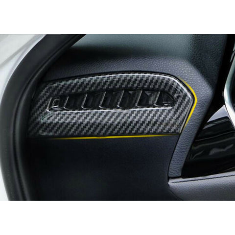 2pcs Carbon Fiber Style Side Console Air Conditioning AC Vent Outlet Cover Frame Trim for Toyota Camry 2018-2024