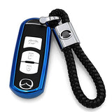 Blue / Black / Gold / Red / Rose Gold Soft TPU Remote Keyless Key Fob Cover Case for Mazda 2 3 6 CX-7 MX-5 CX-9 RX-8