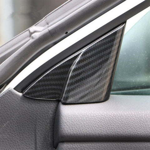 Carbon Fiber Style / Red Interior Car Front Door A Pillar Cover Trim for Toyota Camry 2018 2019 2020 2021 2022 2023 2024