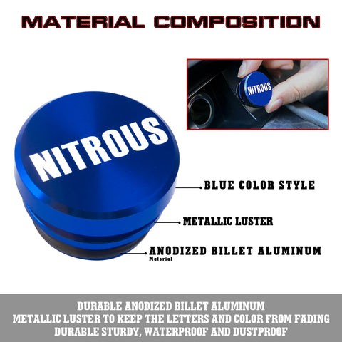 Blue Engine Start + Cigarette Lighter NITROUS Button Cover For Chevrolet Tahoe