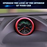 Red Aluminum Alloy Sport Style Interior Dashboard Clock Ring Trim For Porsche Macan