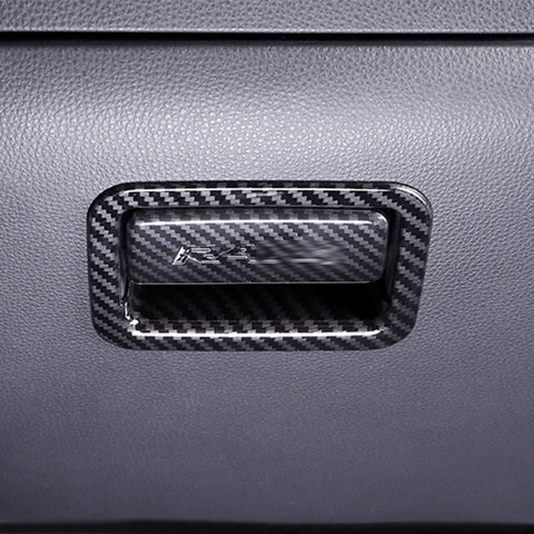 5pcs for Toyota RAV4 2019 2020 2021 Interior Cover Trim ABS Carbon Fiber, AC Panel Frame Cover + Dashboard Air Vent Cover Molding + Glove Box Handle Cover Decor + Multifunction Button Frame Trim
