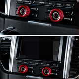 2x Red Alloy Volume Radio Switch Knob Covers For Porsche 911 Cayenne Macan 718