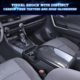 Carbon Fiber Texture Inner Central Console Armrest Box Cover Trim For Toyota RAV4 2019-2024