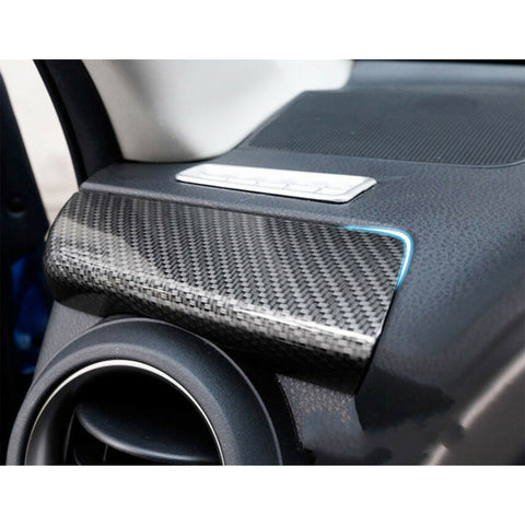 2pcs ABS Carbon Fiber Dashboard Console Panel Cover Trim Decoration for Toyota RAV4 2016-2018