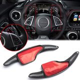 Real Carbon fiber Steering Wheel Paddle Shifter Extensions Compatible With Chevrolet Corvette 2014-2019,Fits Chevrolet Camaro 2016-2020