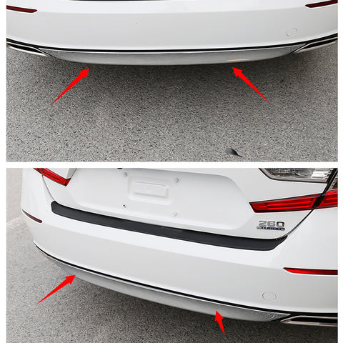 ABS Chrome Rear Bumper Lower Lip Cover Trim Car Body Molding Protector for Honda Accord 10th 2018 2019