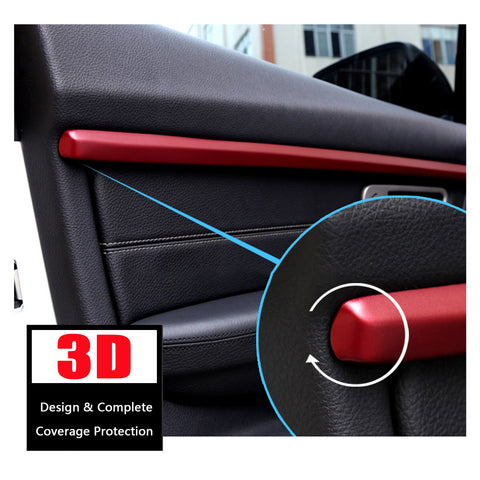 4pcs Red Car Interior Door Molding Strip Trim for BMW 3 Series F30 F31 2013-2018