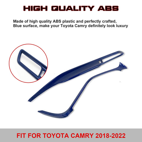 Blue Inner Dashboard Center Strip Panel Cover Trim For Toyota Camry 2018-2024