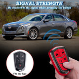 Red Soft Anti-dust Remote Smart Key Fob Shell Case For Cadillac CT6 2016-2019