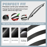 Carbon Fiber Style Side Door Window Strip Decals For Honda Civic Coupe 2016-2021