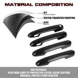 Door Handle+Carbon Fiber Door Edge Protect Trim For Toyota Highlander 2020-UP