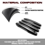 Carbon Fiber Style Door Handle + Door Edge Guard Trim For Honda Civic 9th 12-15