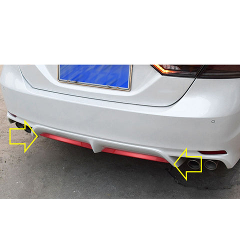 for Toyota Camry 2018-2024 Rear Bumper Lower Lip Guard Cover Trim, Red Stainless Steel Car Rear Bumper Plate Pad Cover Molding