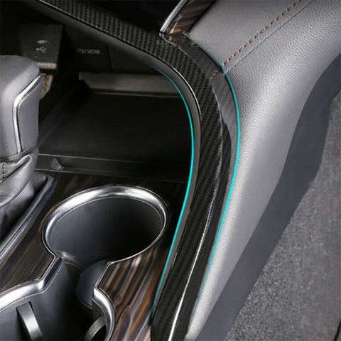 ABS Carbon Fiber Car Center Dashboard Console Strip Trim Molding Decoration for Toyota Camry 2018 2019 2020