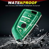 1Pc Green Anti-Fingerprint Remote Control Keyless Cover Case Protector For BMW