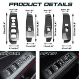 4x Carbon Fiber Pattern Window Switch Cover Trim For Honda Civic 11th Gen 2022