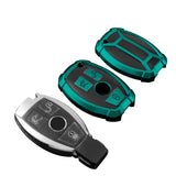 Full Covered Armor Green TPU Remote Fob Key Cover Shell For Mercedes B C E G SLK