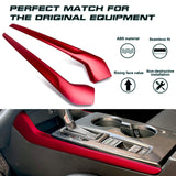 2x Red interior Gear Shift Both Side Cover Trim For Honda Civic 11th Gen 2022