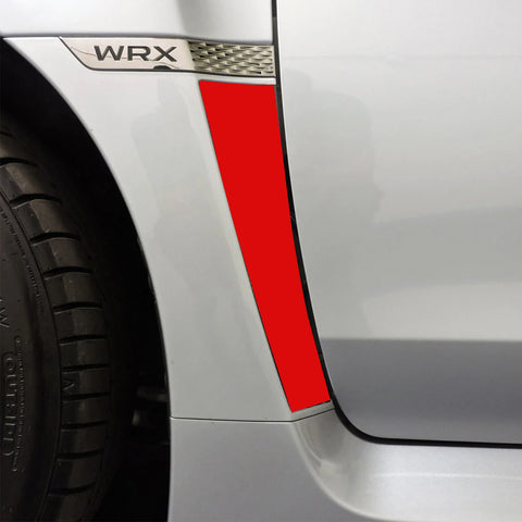 5D Carbon Fiber Style / Matte Red Fender Vent Overlays Vinyl Decal Trim for Subaru WRX STI 2015-2021