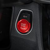 Red Ignition Button Steeing Wheel Logo AC Climate Switch Ring For BMW 2 3 Series