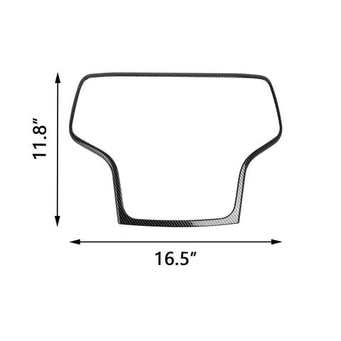 Interior Dashboard GPS Navigation Screen Bezel Cover Trim, Carbon Fiber Pattern, Compatible with Jeep Grand Cherokee 2014-2018