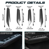 4pcs Carbon Fiber Pattern Window Switch Armrest Cover Trim For Honda Civic 11th