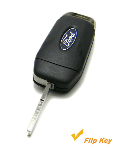 Carbon Grain TPU Key Fob Cover Case with Keychain for Ford F-150/F-Series Flip Key 2015-up