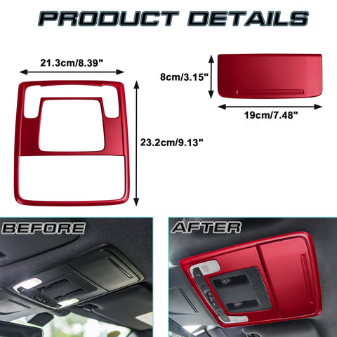 Set Red ABS Interior Reading Light Panel Moulding For Honda Civic 11th Gen 2022