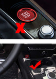 Blue/ Red Start Engine Stop Push Button Cover + Ring Fit Audi A4 A5 Q5 - S Line Style Start Stop Button Decor