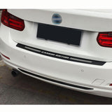 Carbon Fiber Texture Car Rear Bumper Guard Sticker, Sporty Rear Trunk Sill Scratch Protector Vinyl Decal, 35.43"/41.33"