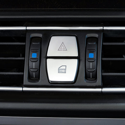 Silver Multi-Media Control Gear Shift Parking Brake Button Cover For BMW F01 F10
