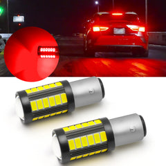 1157 BAY15D Red 100W High Power Projector LED For Brake Tail Stop Light Bulbs