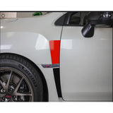 Red KK Vinyl Upper Fender Side Vent Film Stickers For Subaru WRX STI 2015-2021