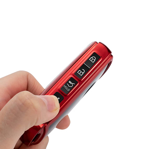 Red Soft TPU Full Protect Remote Smart Key Fob Cover Case For Mazda 3 2019-2021