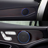 4pcs Blue/ Red Aluminum Car Door Audio Speaker Ring Cover Trim Decal for Mercedes Benz W205 C-Class GLC Class GLC200L 2015+