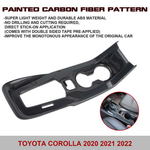 Sporty Style Red Center Gear Shift Frame Cover Trim For Toyota Corolla 2020-2022