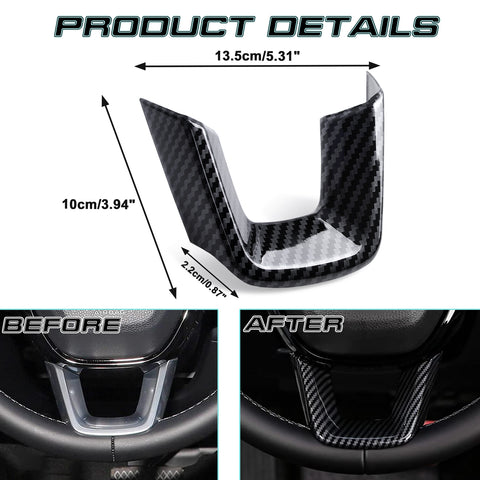 Carbon Fiber Pattern Steering Wheel Bottom Cover Trim For Honda Civic 11th 2022-up, Accord CRV HRV 2023-up