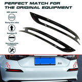 2Pcs Glossy Black Rear Bumper Reflector Cover Trim For Honda Civic 11th Gen 2022