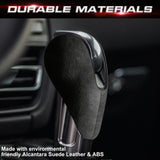 Alcantara Leather Gear Shift Knob Case For Porsche Macan Panamera Boxter 718 911